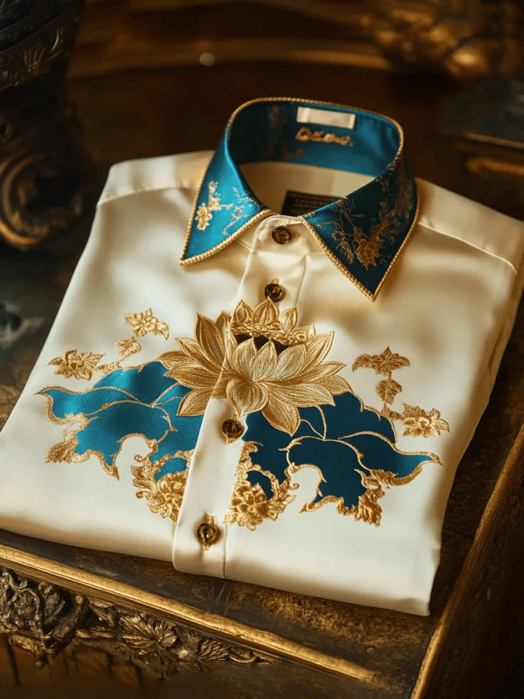 Camisa de lujo ejecutivo de manga larga para hombre