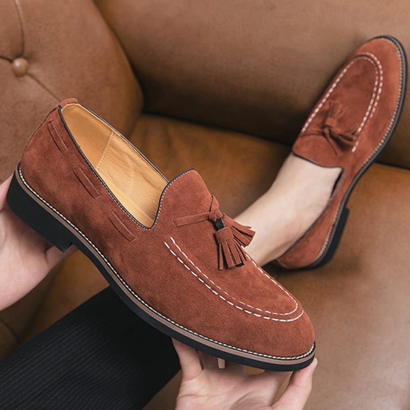 Zapatos retro ejecutivo casual gamuza Tassel