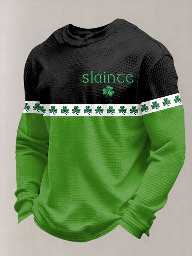 St. Patrick's Day estampado casual Top para hombre