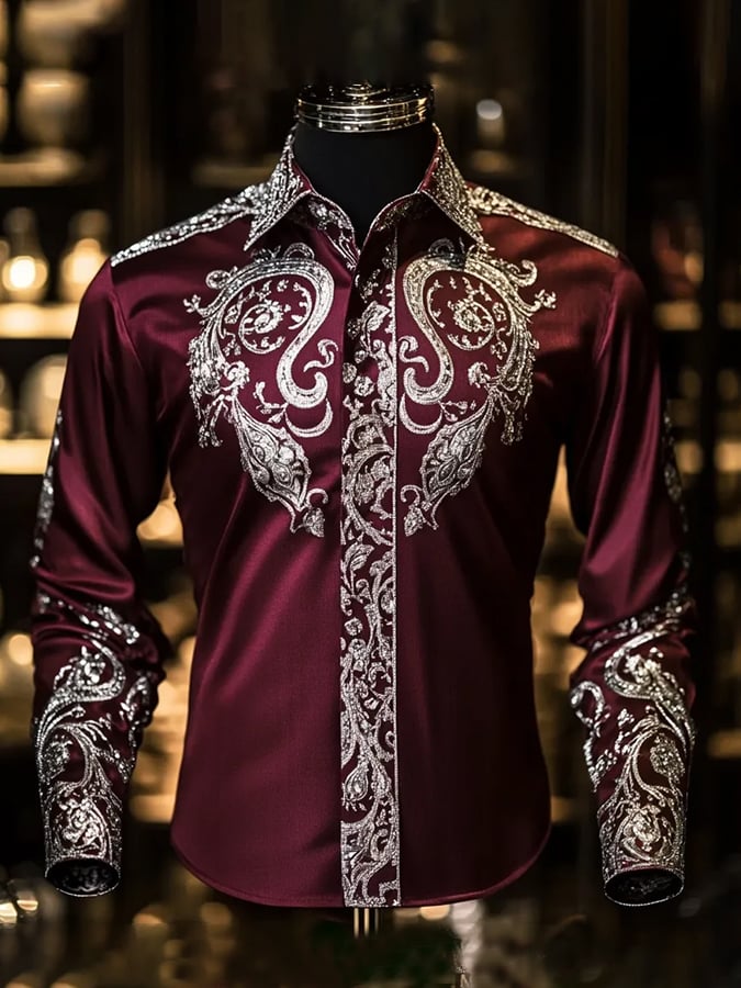 Camisa ejecutivo de lujo diseño de manga larga para hombre