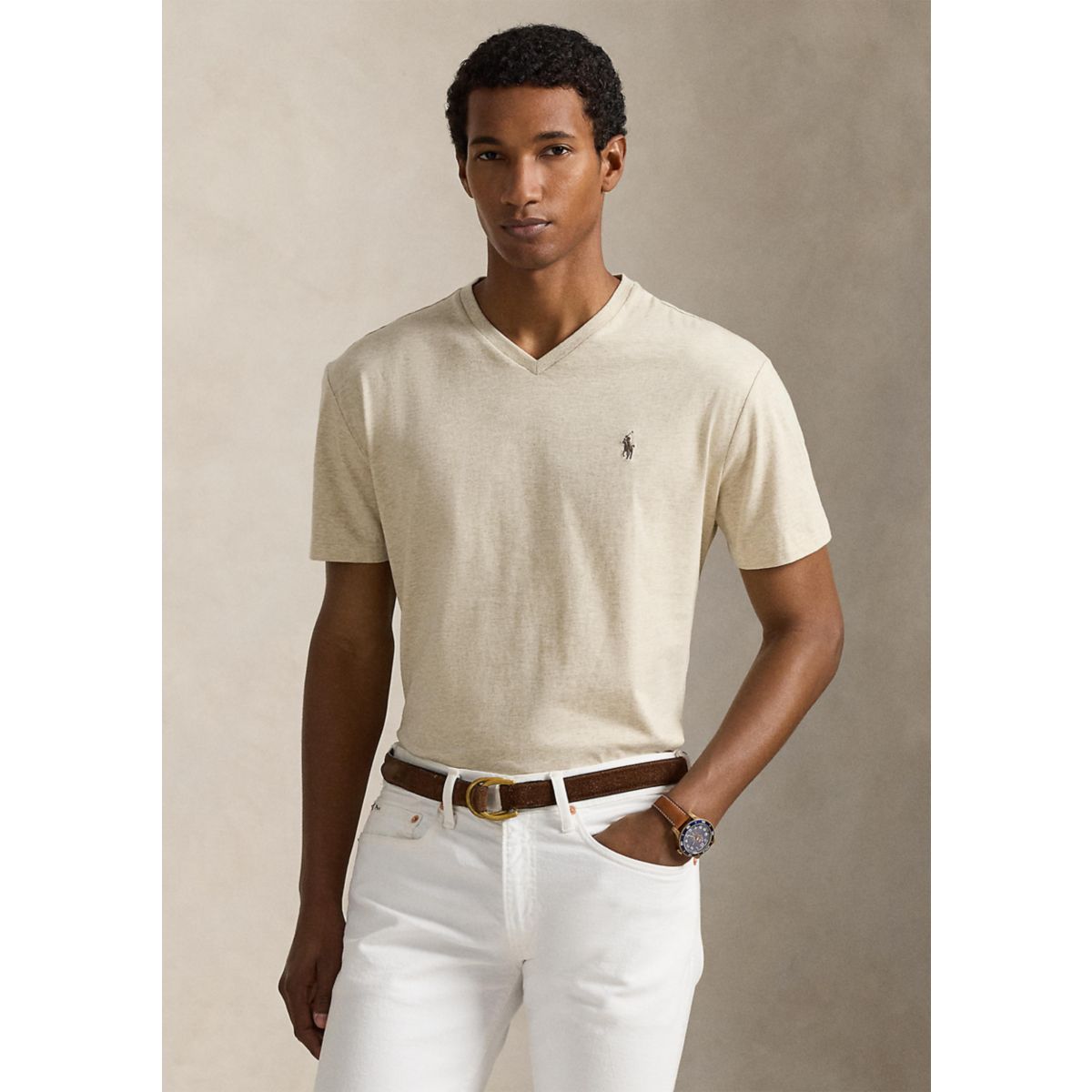 Classic Fit Jersey V-Neck T-Shirt - 1
