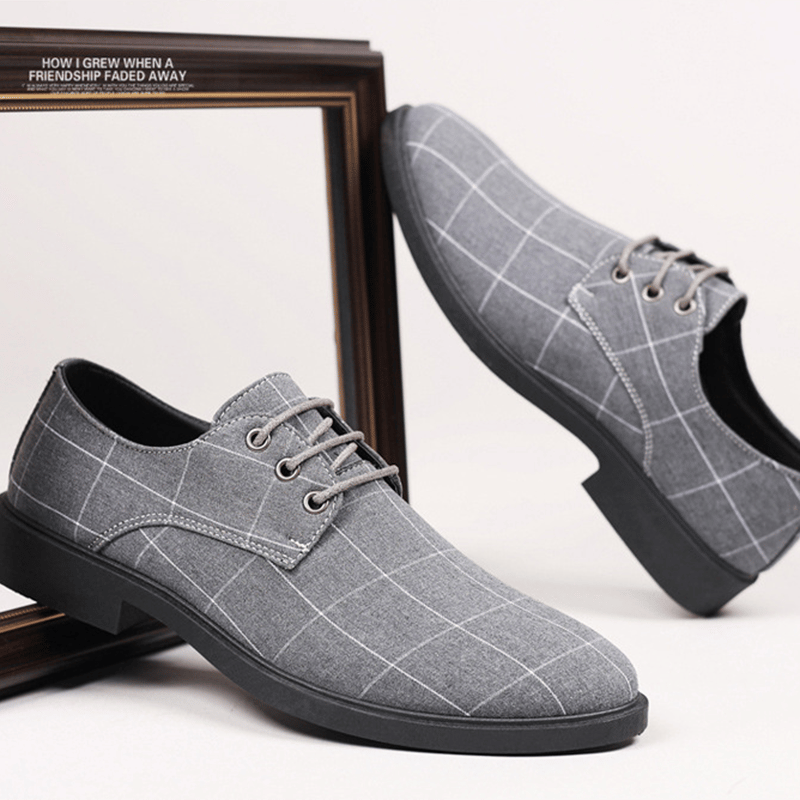 Zapatos a cuadros ejecutivo casual (Minimum Purchase Quantity: 2 Pairs) para hombre