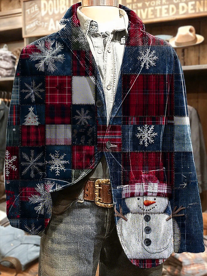 Abrigo Christmas Art Design estampado casual para hombre
