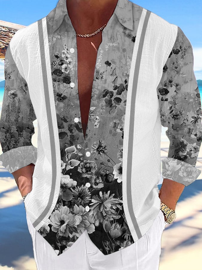 Camisa Hawaii estampado de moda Vacation And casual para hombre