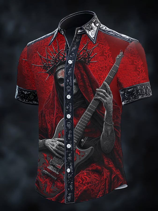 Camisa retro Gothic Dark para hombre