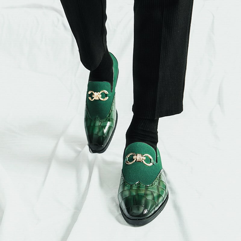 Zapatos de modaable British Style Patchpara trabajo casual para hombre