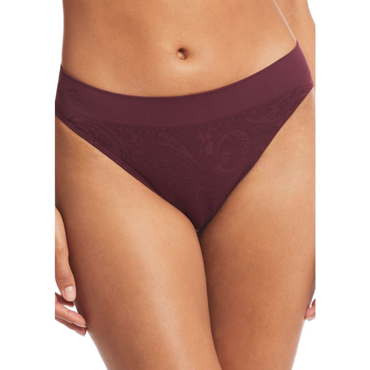 Lauren Seamless Paisley Jersey Bikini Brief - 1