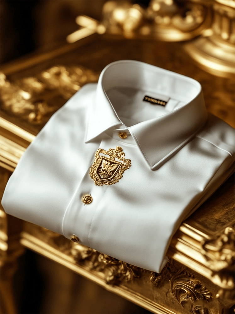 Camisa satén Luxe de manga corta para hombre