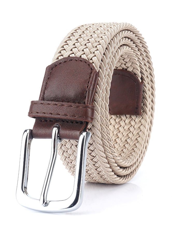 para hombre para exterior training canvas elastic braided belt