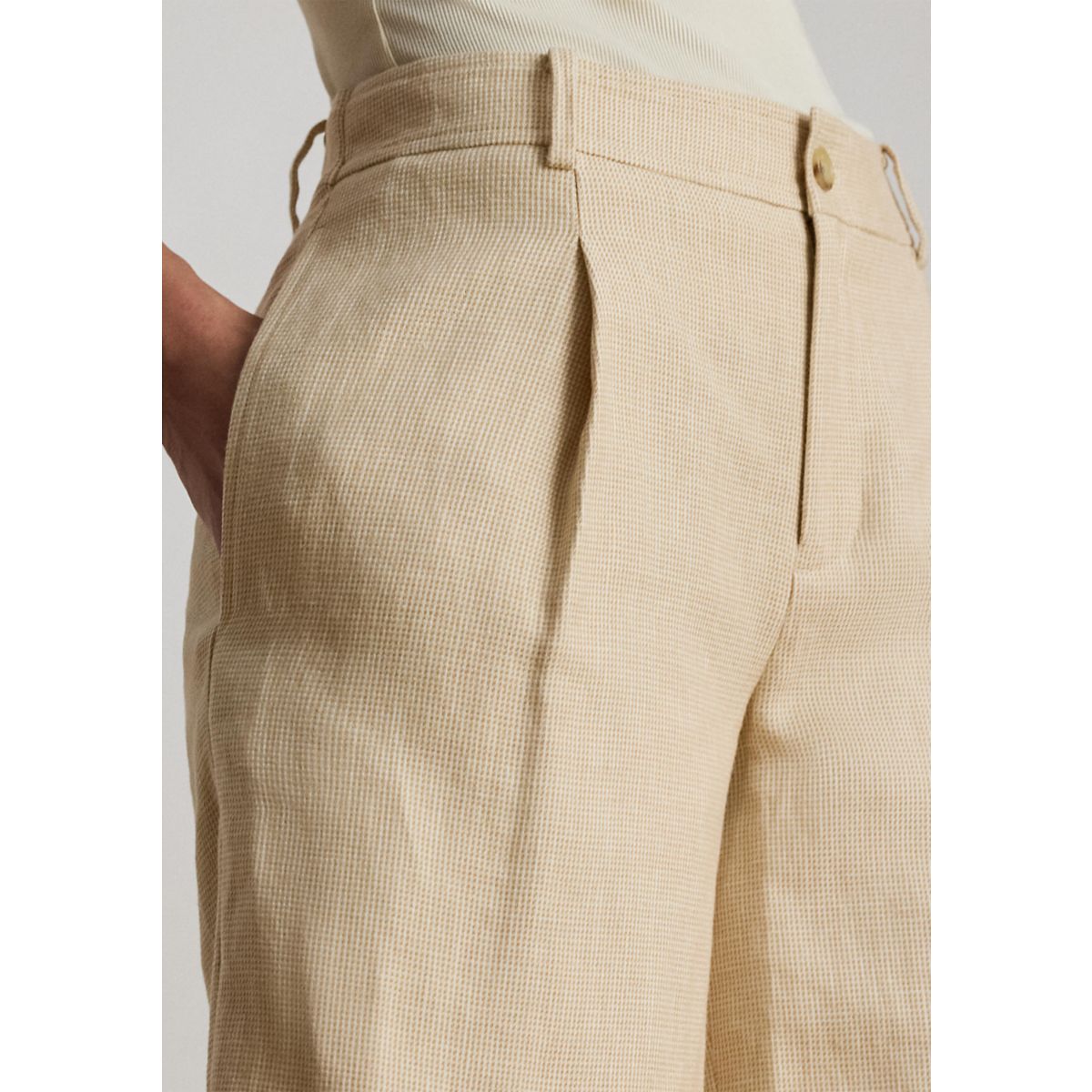 Pleated Linen-Cotton Tweed Bermuda Shorts - 3