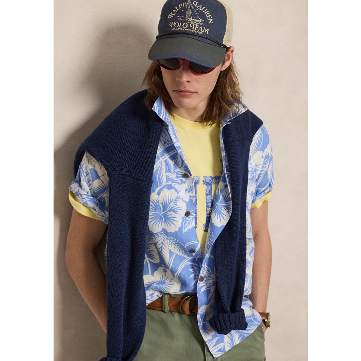Tropical-Print Linen Shirt - 4