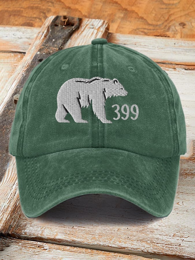 Gorras retro Grizzly 399 estampado Baseball