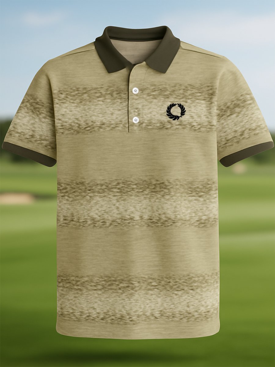 Camisa polo ejecutivo casual Button de manga corta para hombre