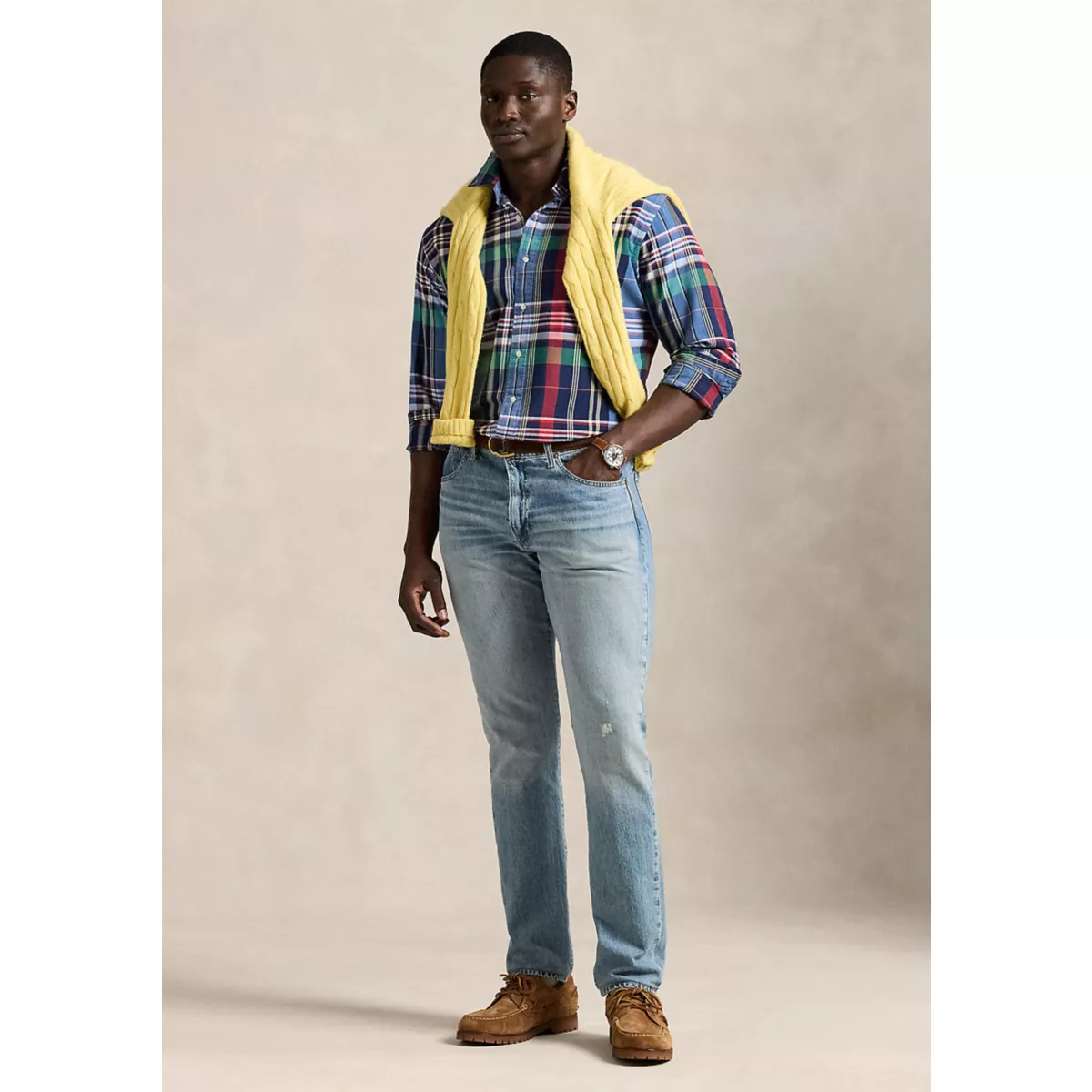 Big & Tall Plaid Oxford Shirt - 4