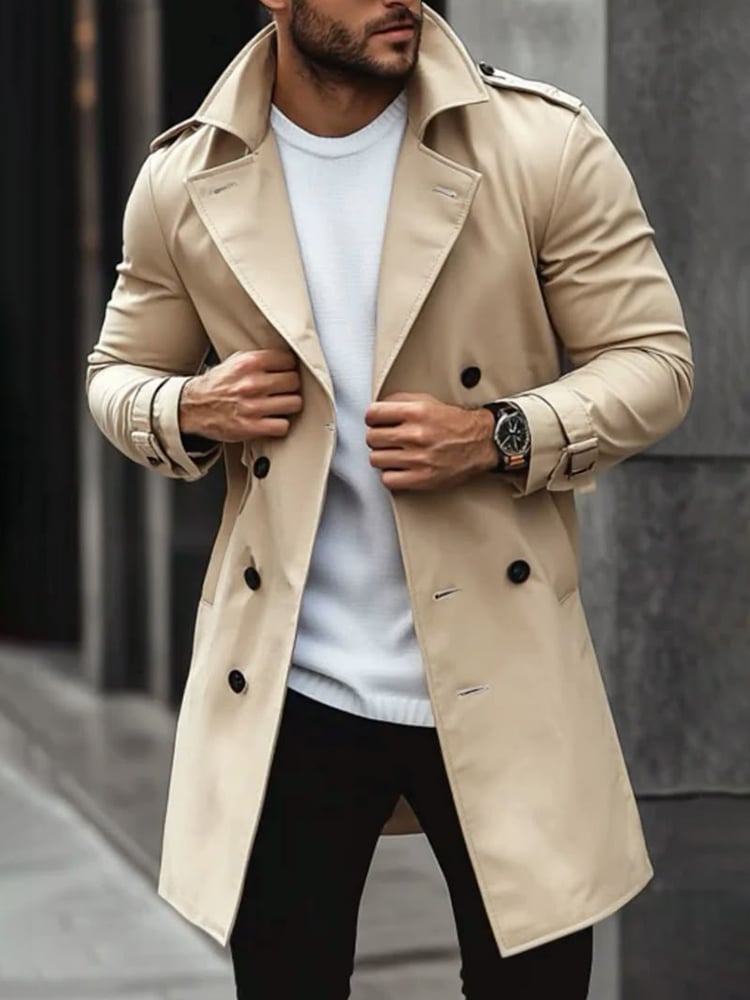 Light de lujo ejecutivo bolsillo Windbreaker para hombre