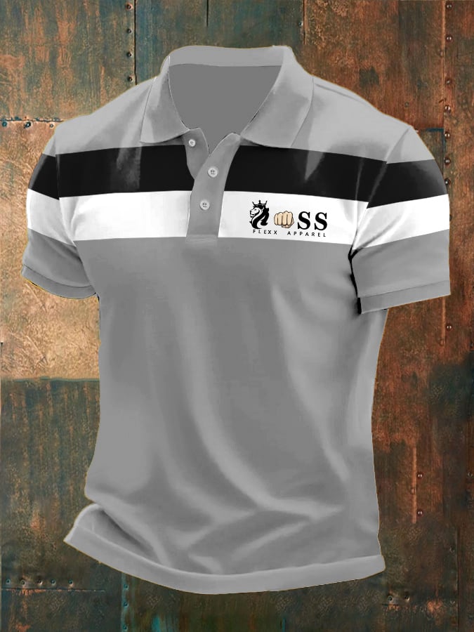 Camisa polo casual with contrast estampado para hombre