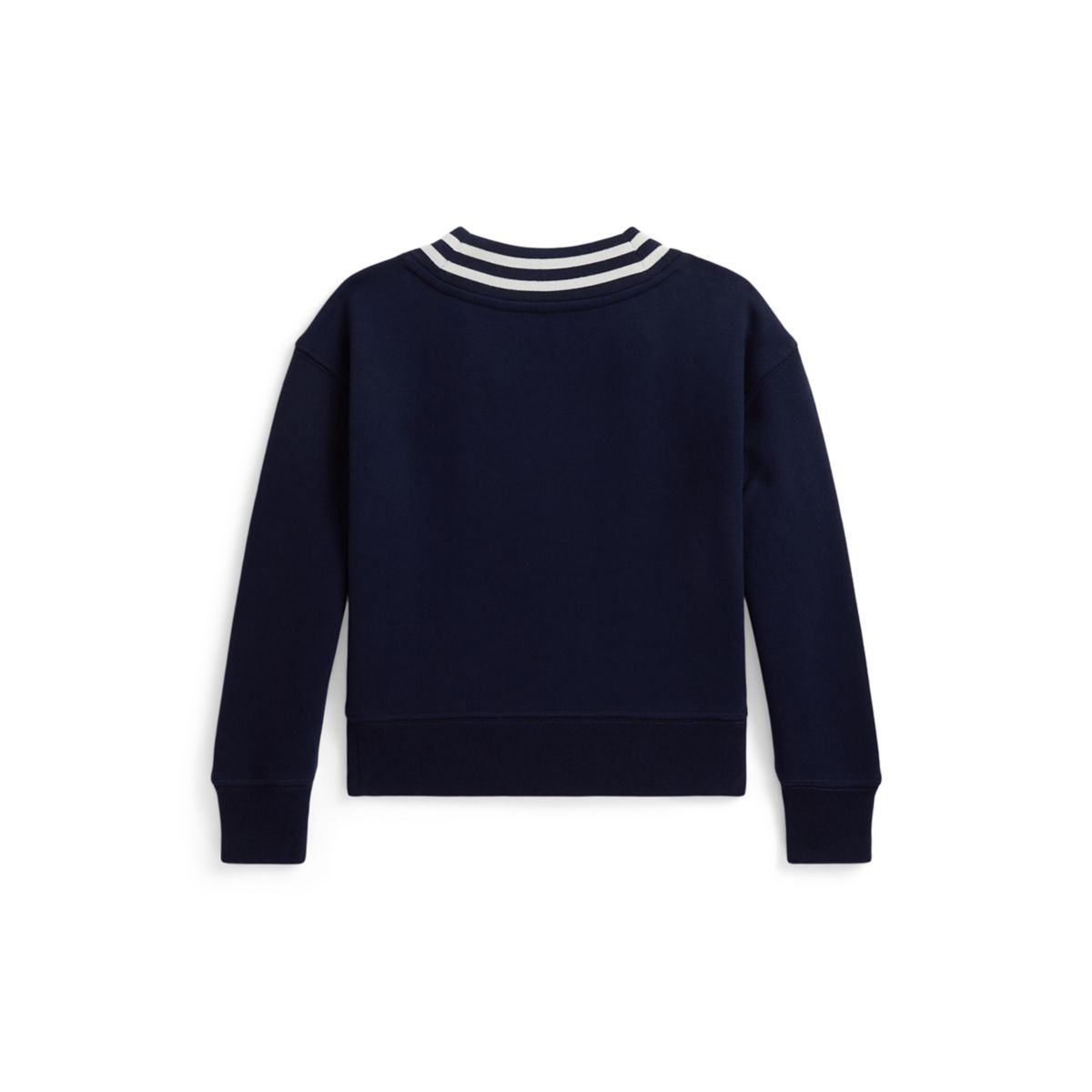 Girls 2-6x Striped Fleece V-Neck Sweatshirt - 2