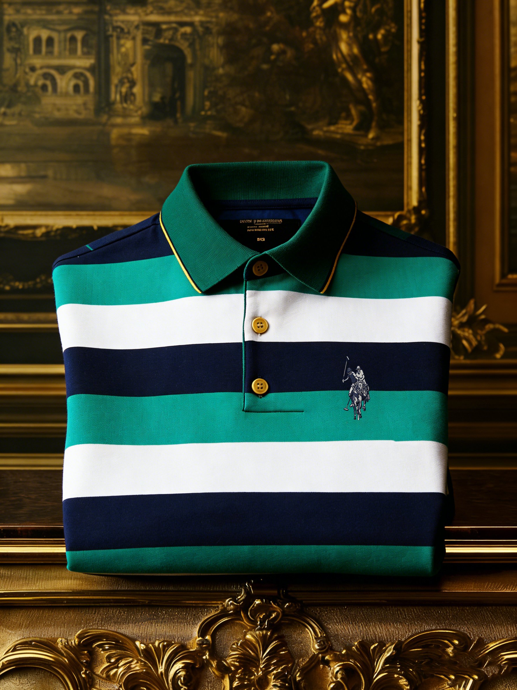 Camisa polo a rayas ejecutivo Minimalist estampado