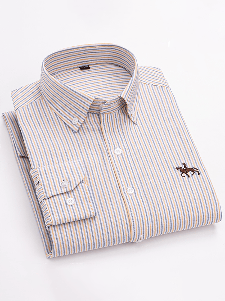 Camisa 100% de algodón ejecutivo de manga larga para hombre