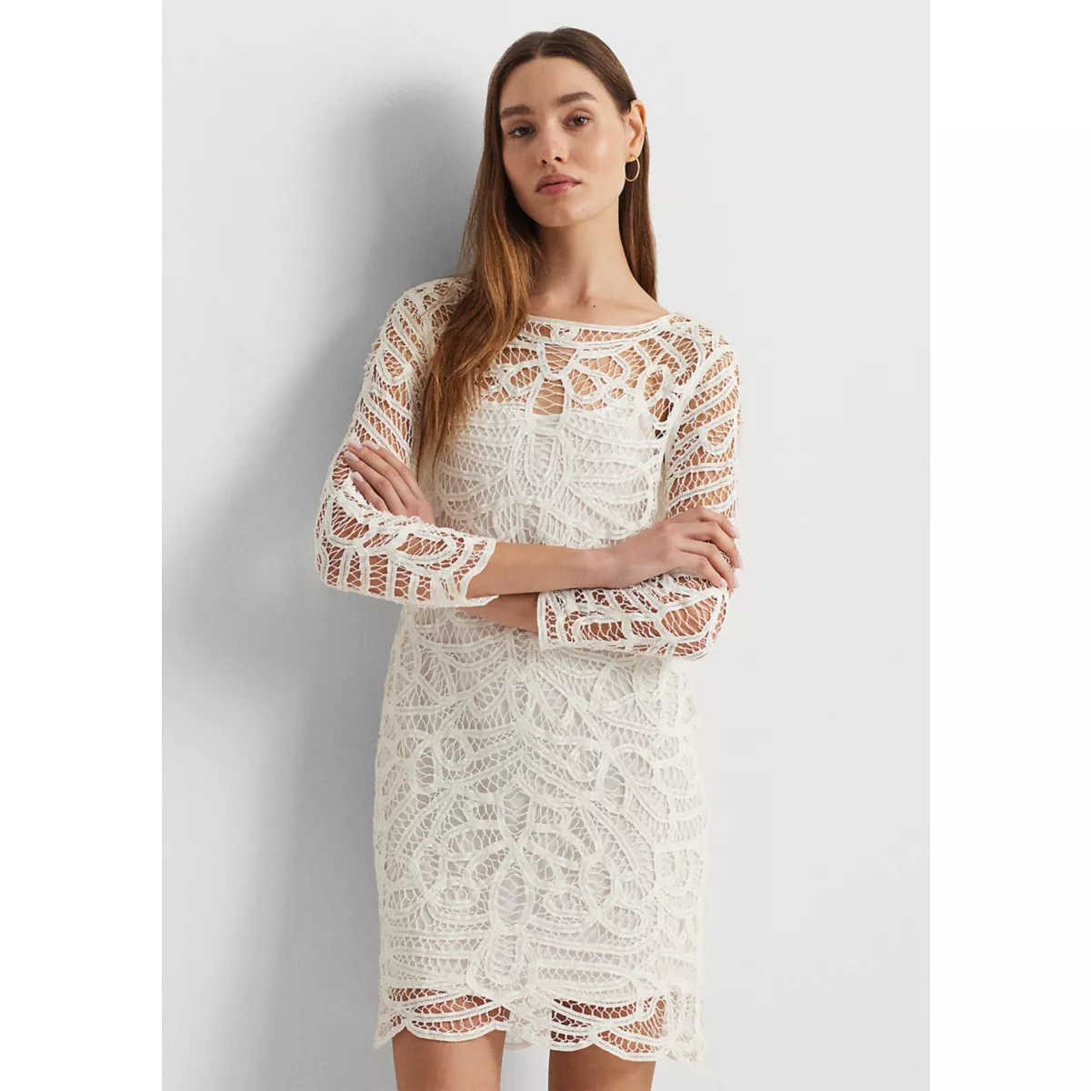 Battenberg Lace Sheath Dress - 1