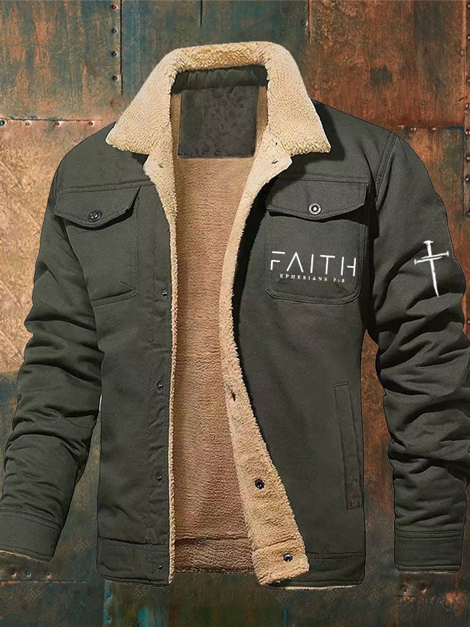 Abrigo vintage Faith estampado solapa para hombre