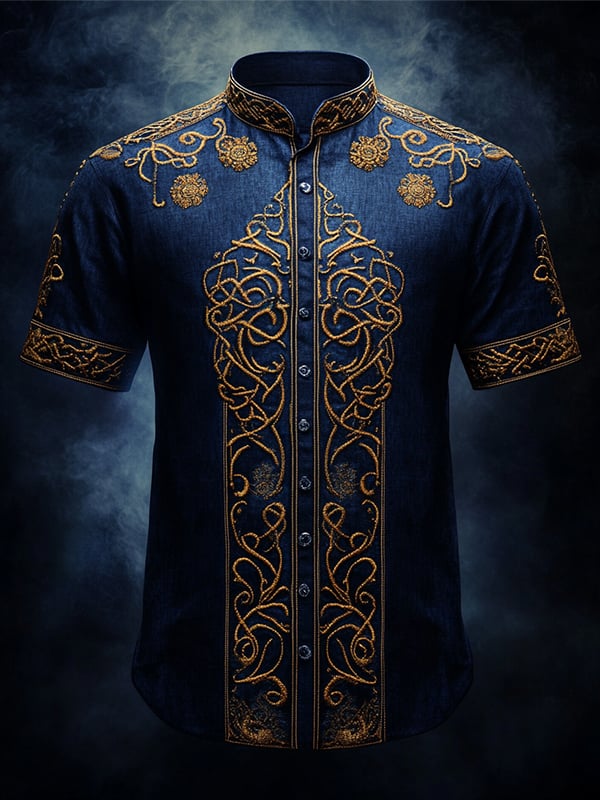 Camisa retro Gothic Dark para hombre