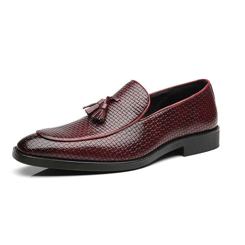 Zapatos ejecutivo casual Simple de moda Tassel cuero para hombre