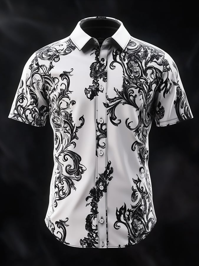 Camisa retro Gothic Dark para hombre