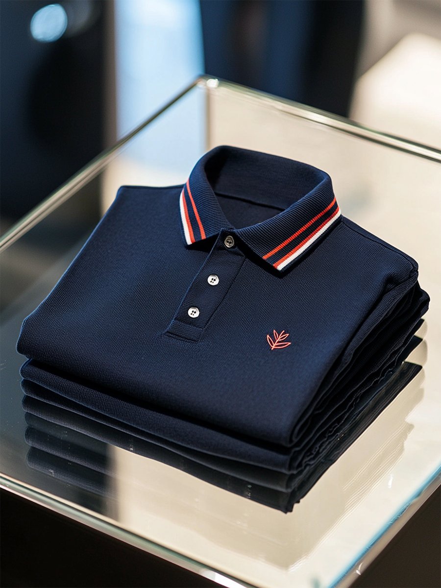 Camisa polo ejecutivo casual a rayas Button de manga corta para hombre