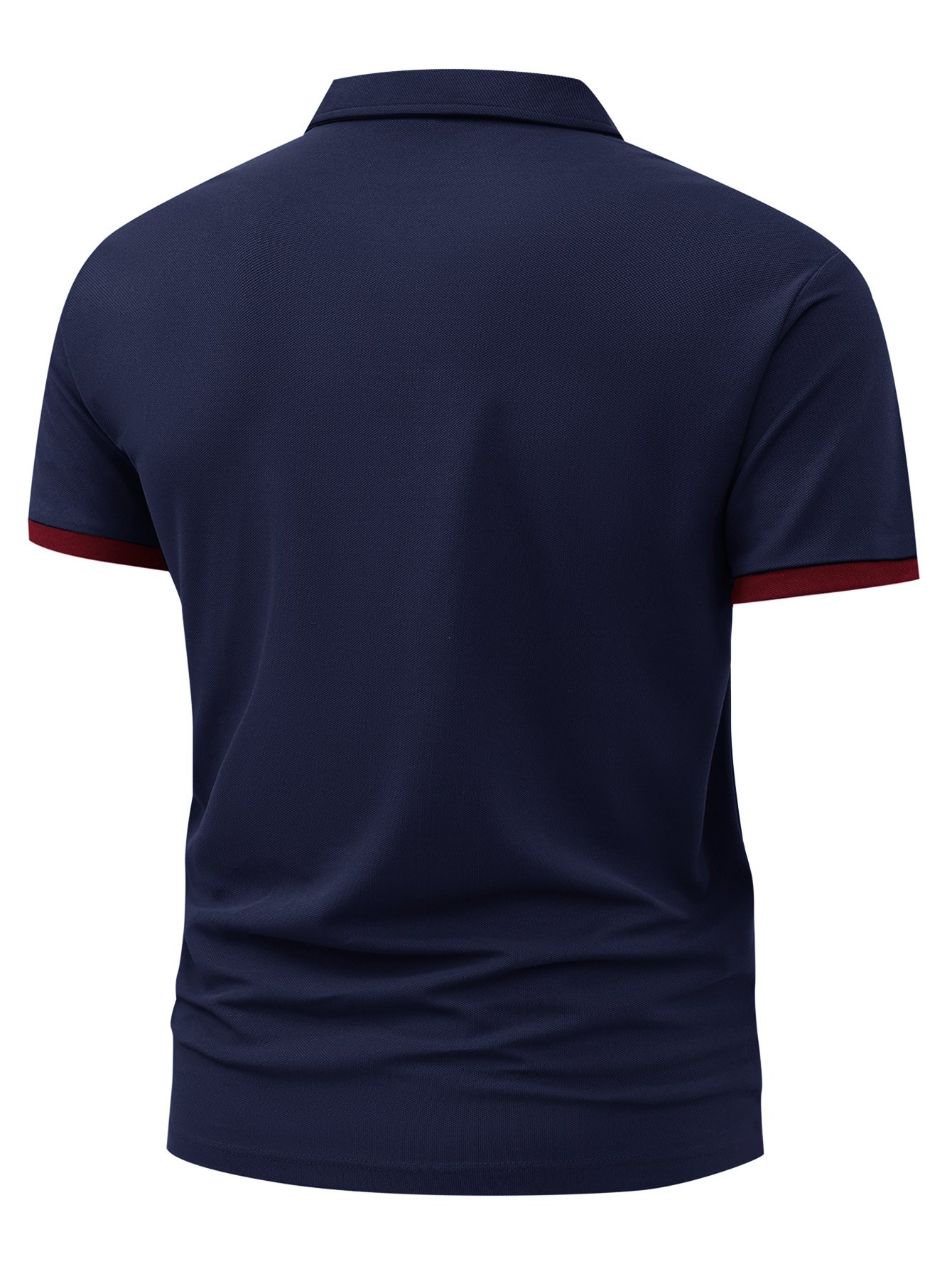 Camisa polo ejecutivo casual a rayas Button de manga corta para hombre