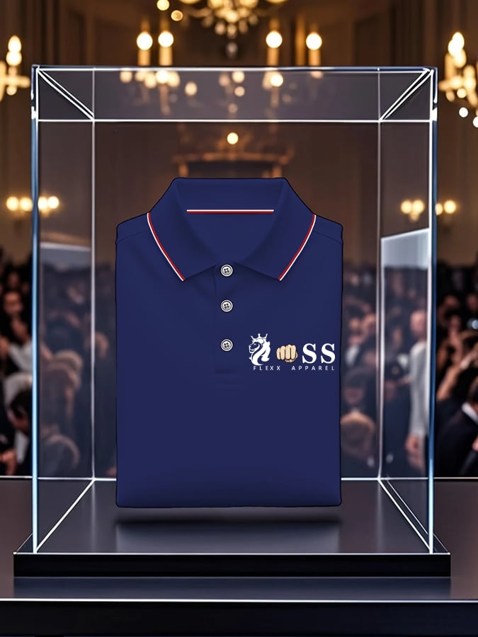 Camisa polo retro Letter Design estampado casual para hombre