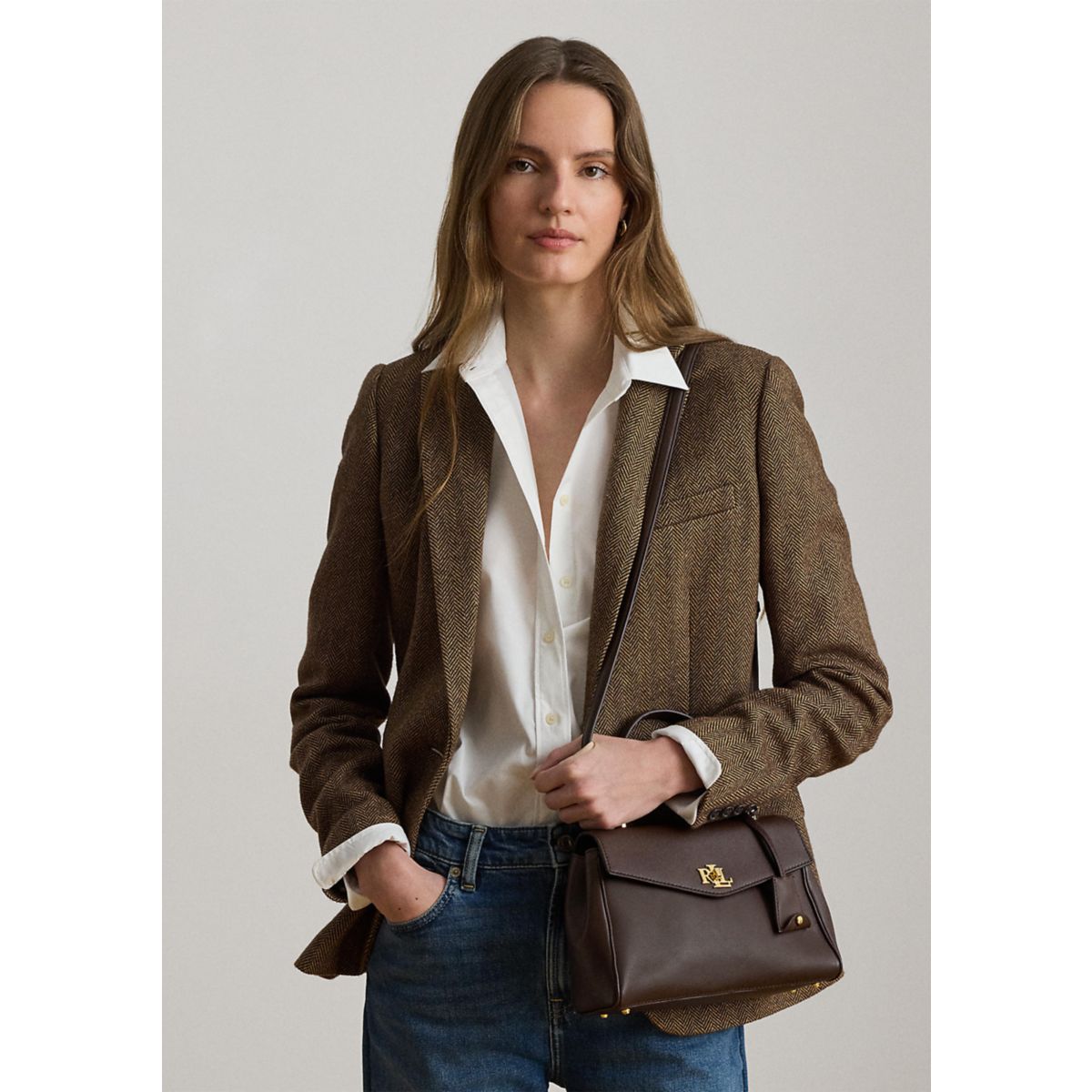 Nappa Leather Small Farrah Soft Satchel Bag - 1