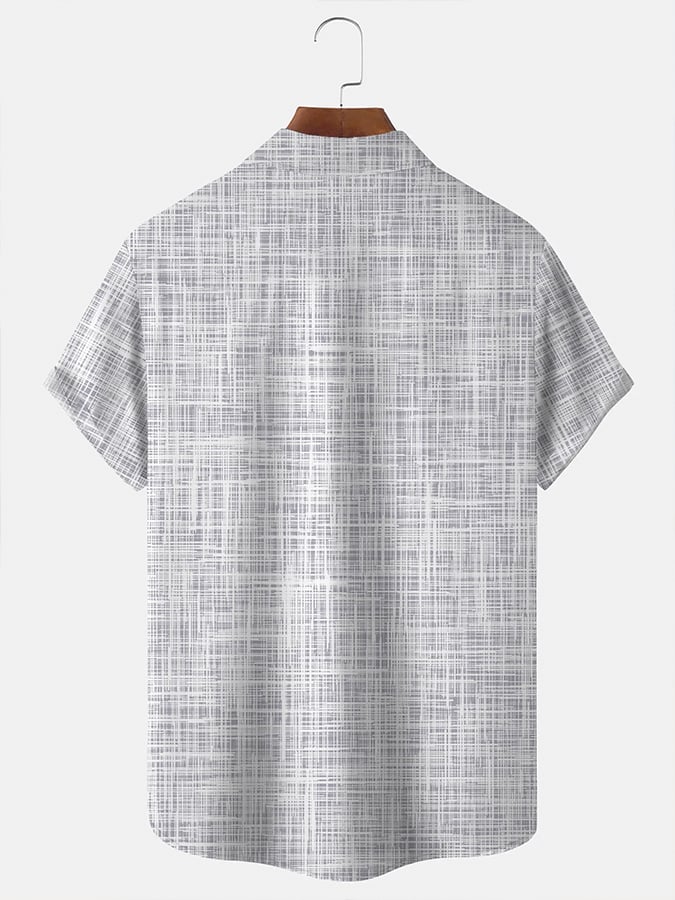 Abstract Textured estampado Pockecamiseta para hombre