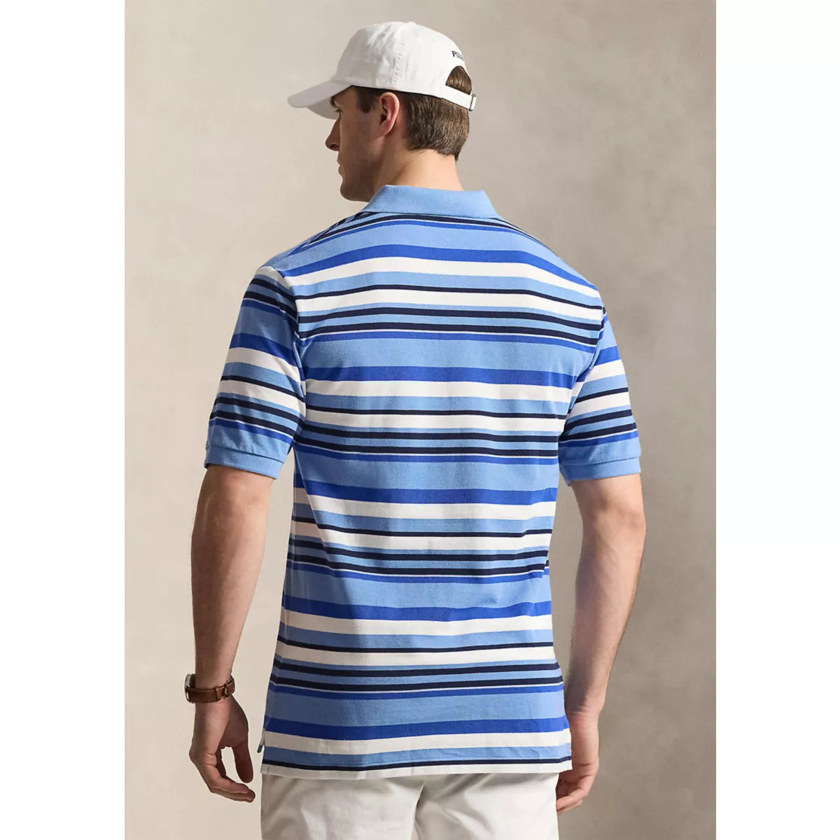 Big & Tall Striped Mesh Polo Shirt - 2