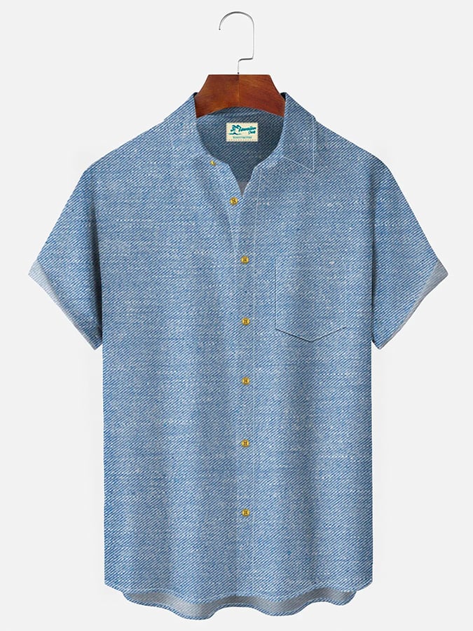 Abstract Textured estampado Pockecamiseta para hombre