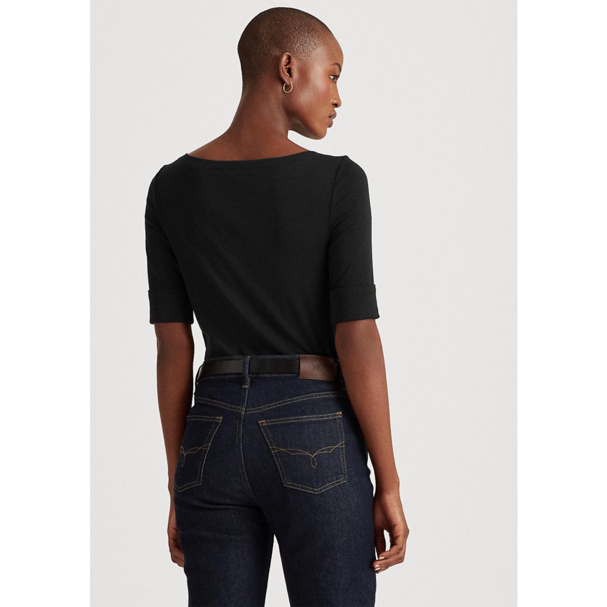 Women's Cotton Boat Neck Top - 2
