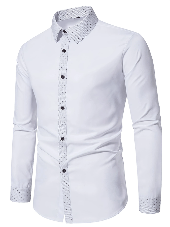 Camisa geométrico Design ejecutivo casual para hombre