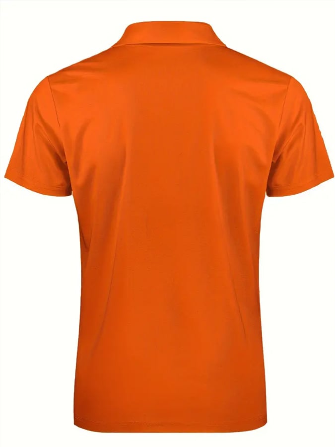 Camisa polo casual en bloques de color con cierre para hombre