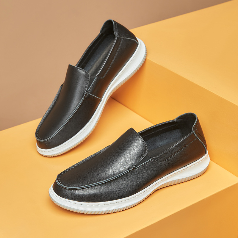 Mocasines Leather British Style Slip-On casual para hombre