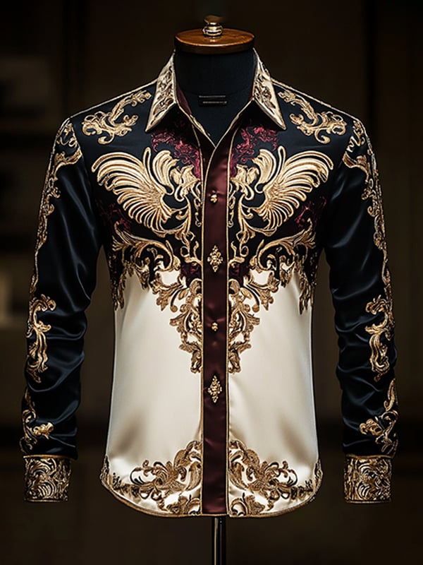 Camisa de lujo Gorgeous de manga larga para hombre
