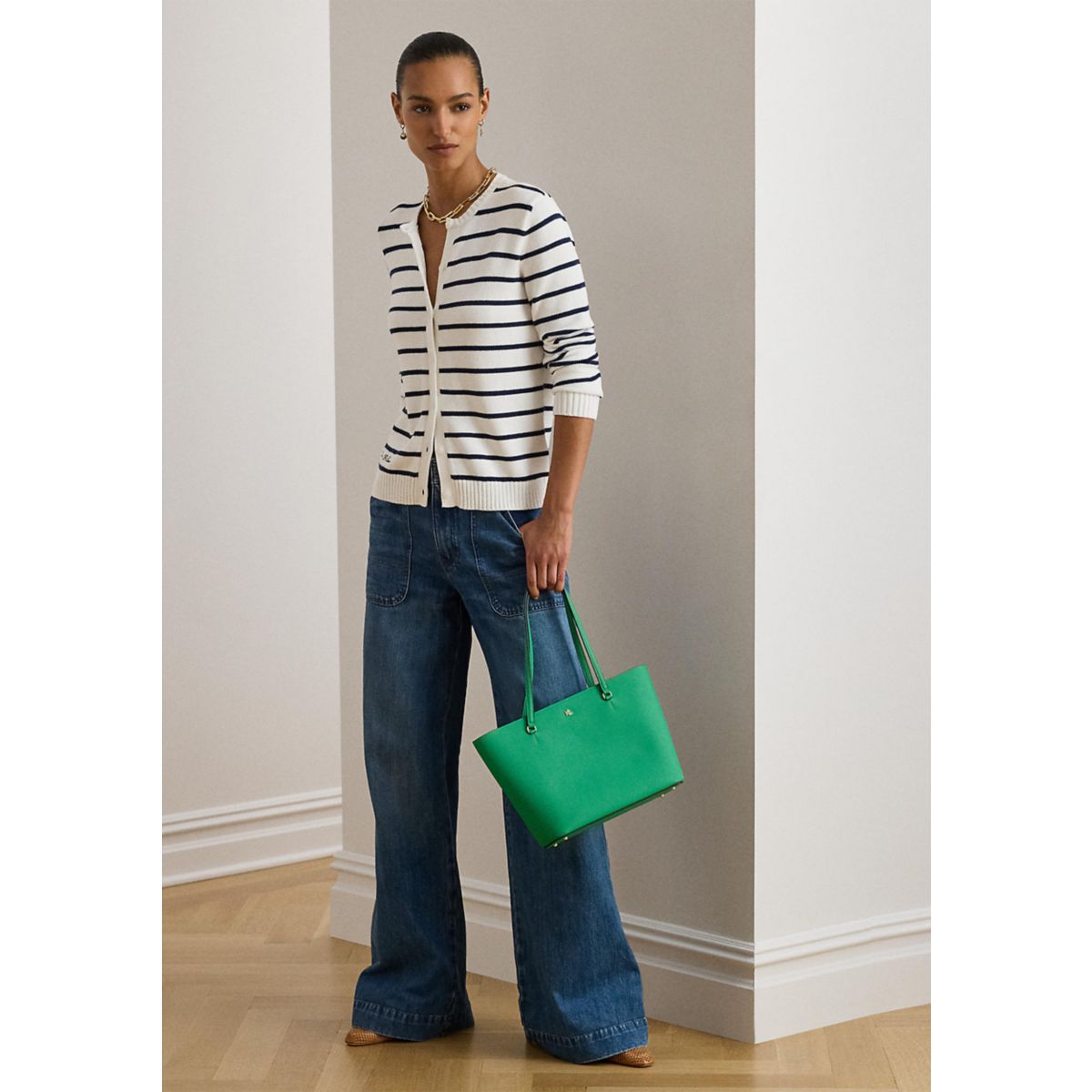 Crosshatch Leather Medium Karly Tote - 8