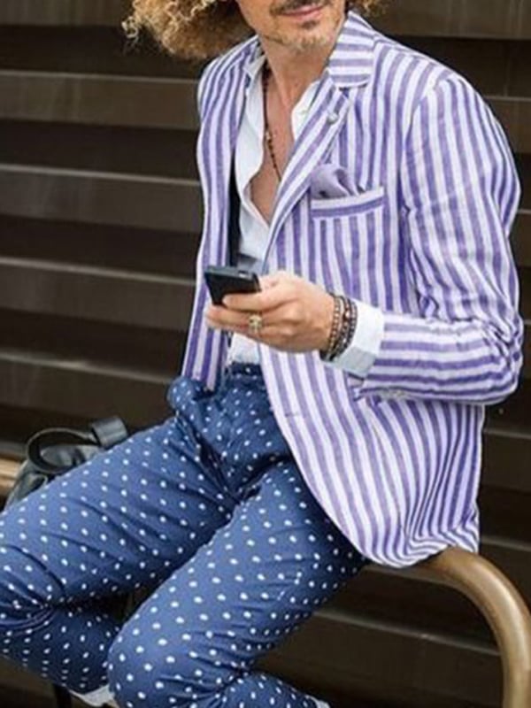 Casual elegantee estampado Suit para hombre