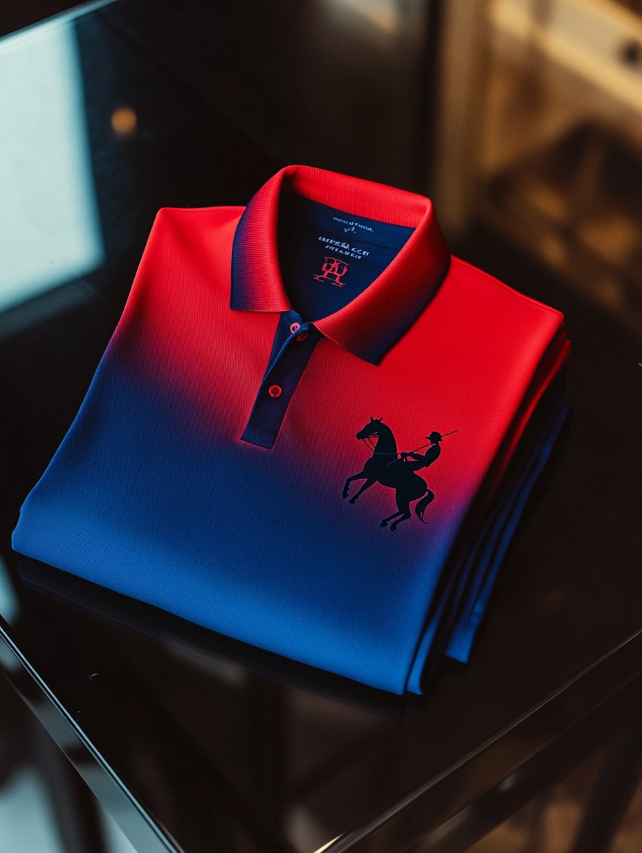 Camisa polo clásico ejecutivo Logo Button de manga corta para hombre