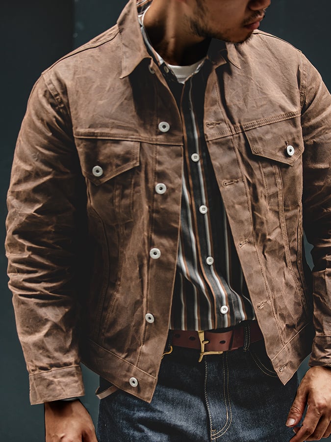Chaqueta vintage Western Wax para hombre