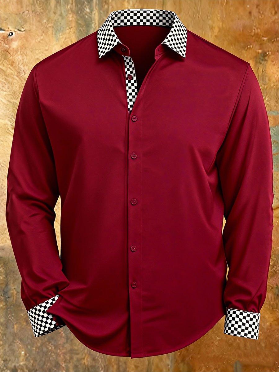 Camisa ejecutivo diseñoed de manga larga para hombre