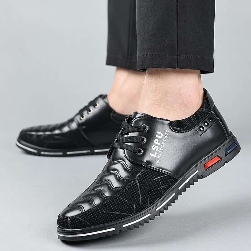 Zapatos Middle Aged And Elderly Patchpara trabajo de modaable casual cuero para hombre