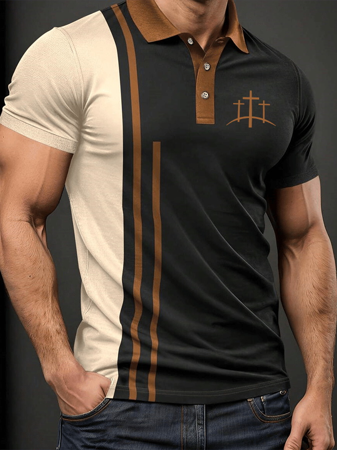Camisa polo Faith estampado casual para hombre