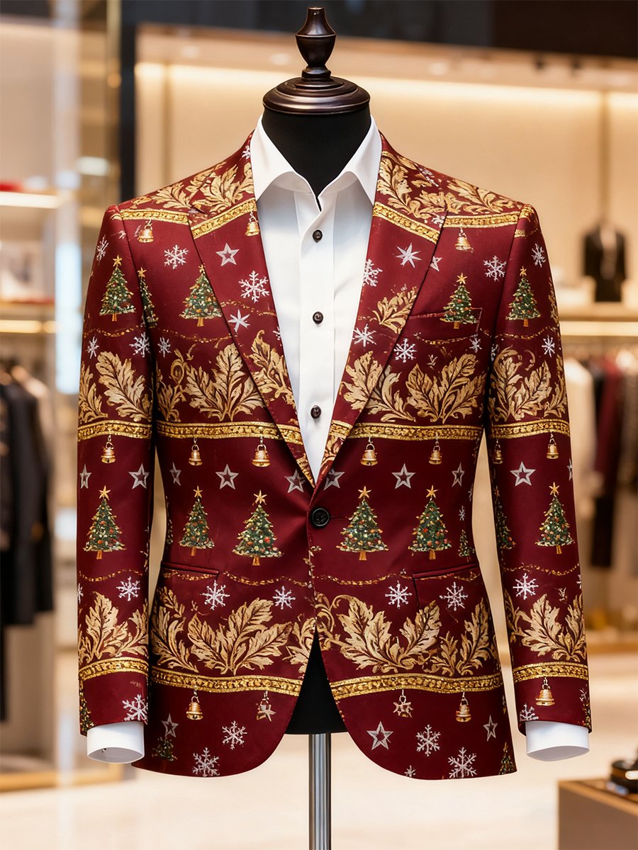 Ejecutivo casual Christmas Suit Outerwear para hombre
