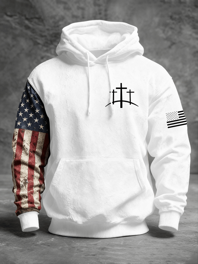 Sudadera Faith estampado de manga larga Hooded para hombre