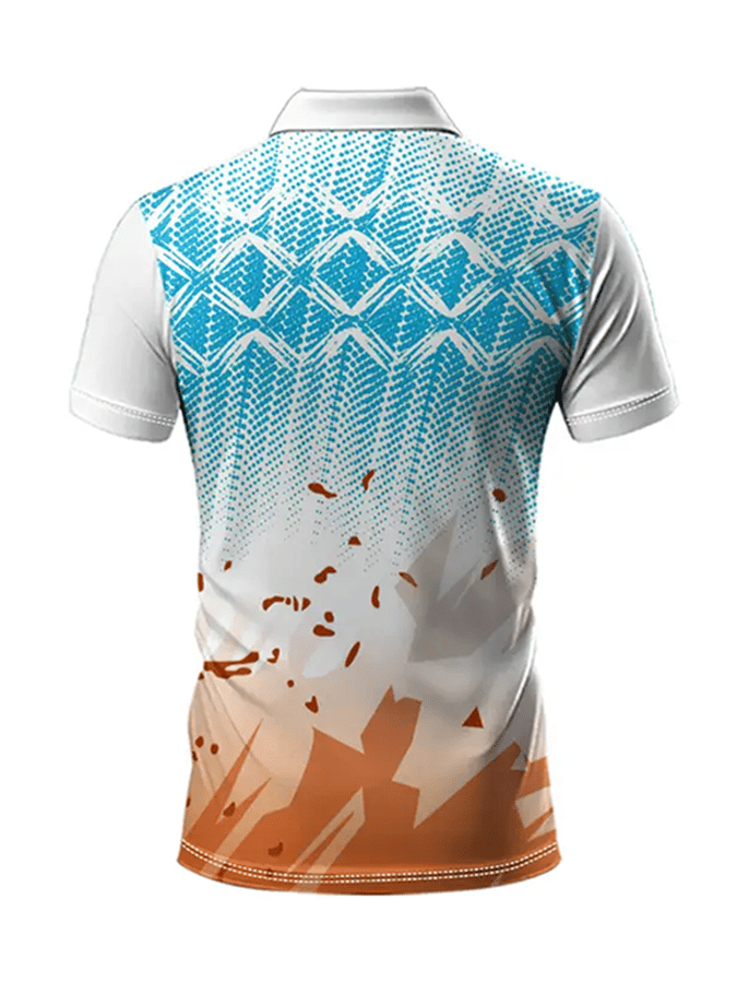 Camisa polo Golf casual estampado casual para hombre